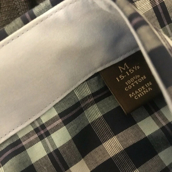 Tasso Elba Button Up Plaid Shirt Size Medium NWT - Picture 6 of 7